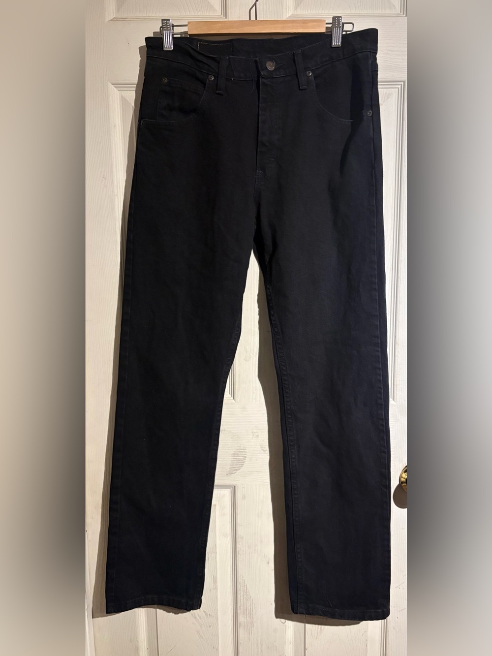 Wrangler Men's Straight Jeans in Black 32x32